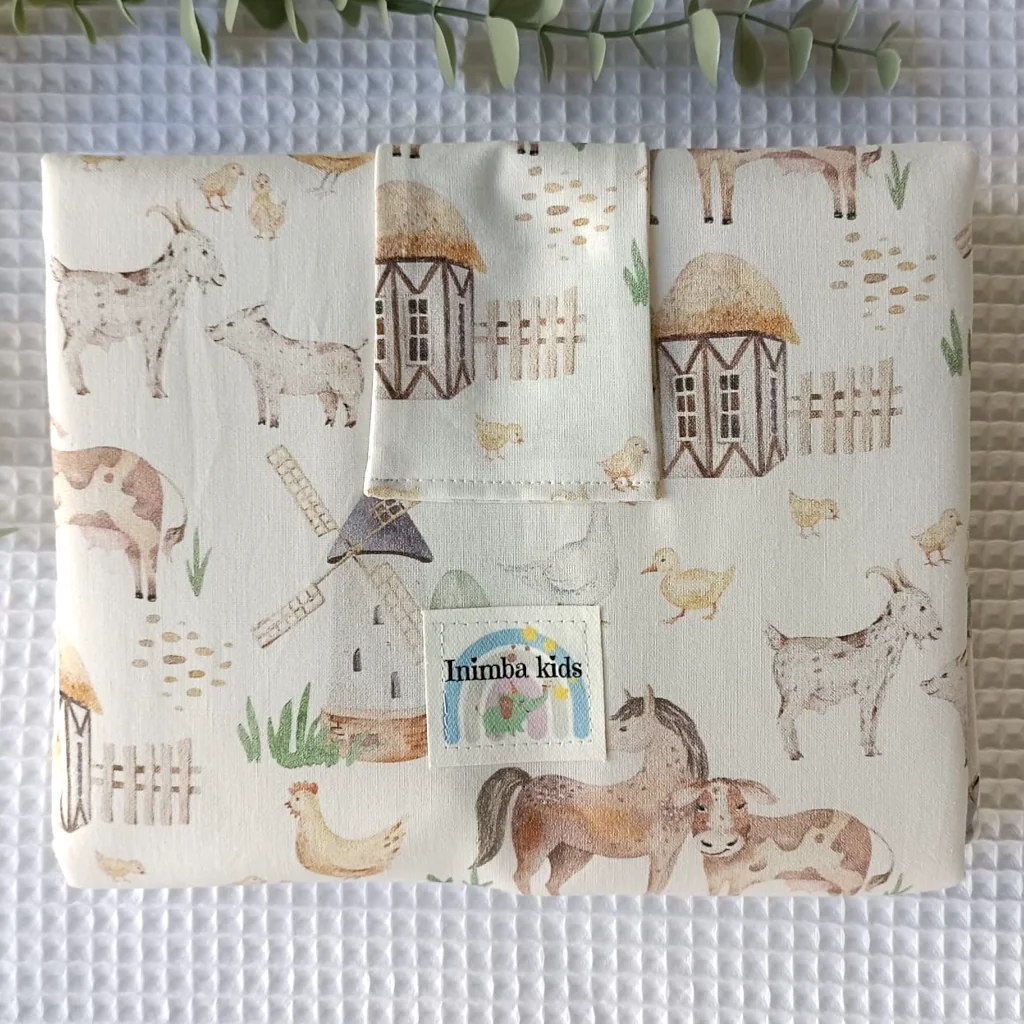 Cambiador pañal artesanal hecho a mano personalizado handmade animales granja