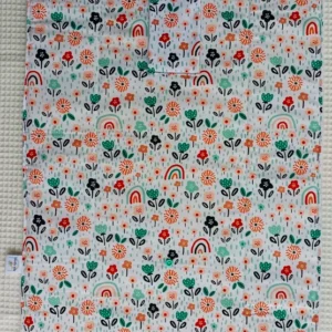 cambiador panal artesanal hecho a mano personalizado handmade arcoyris flores abierto