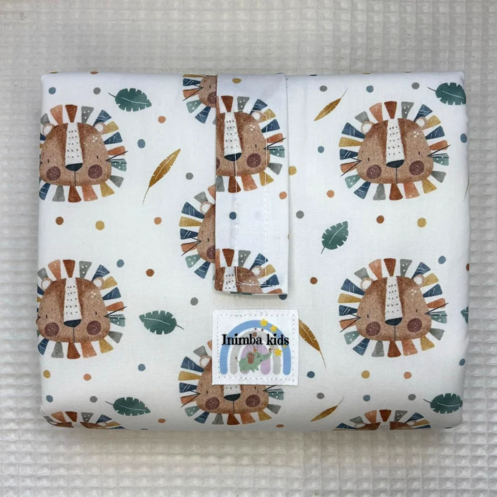 cambiador panal artesanal hecho a mano personalizado handmade cabezas de león