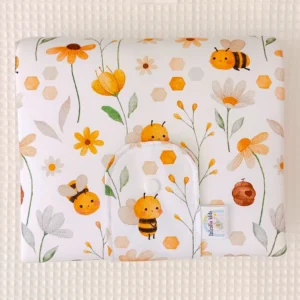 Cambiador panal artesanal personalizado hecho a mano abejas y flores