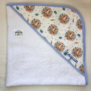 Capa de baño artesanal personalizado hecho a mano cabezas de león