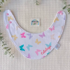 Bandana artesanal bebé hecha a mano personalizada handmade mariposas
