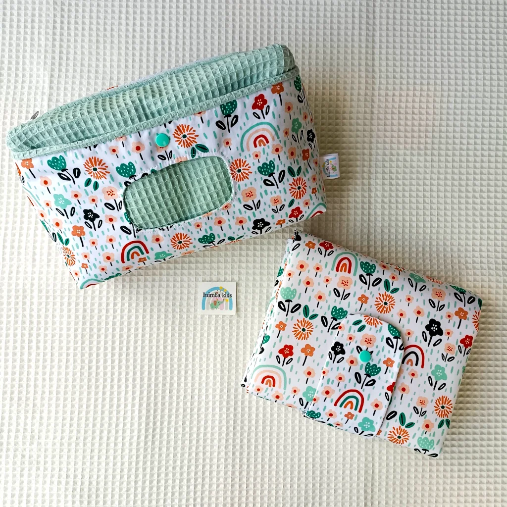 Canastilla bebe artesanal personalizada hecha a mano handmade Pañalera y Cambiador pañal