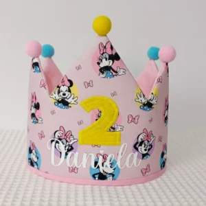 Corona cumpleaños artesanal hecho a mano handmade Disney Minnie Mouse