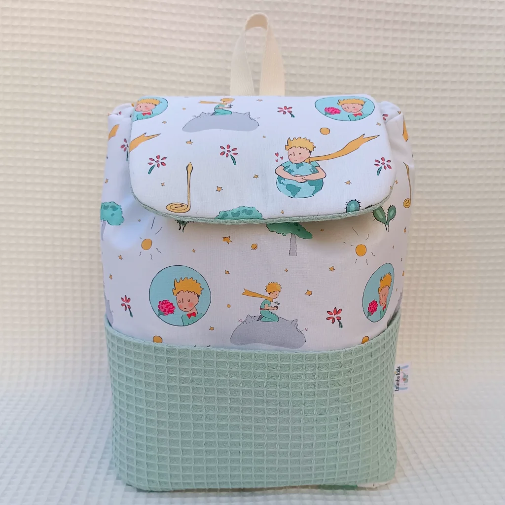 Mochila artesanal guardería hecha a mano handmade El Principito