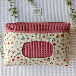 Pañalera artesanal neceser hecho a mano personalizado handmade gatos y flores